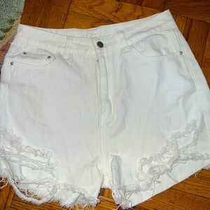 by greis white shorts size: L